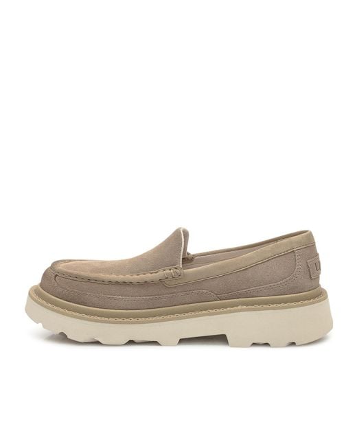 Ugg Gray Ascot Lug-Sole Loafers for men