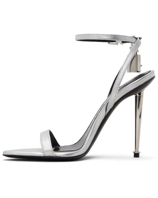 Tom Ford White Ankle-Strap Heeled Sandals