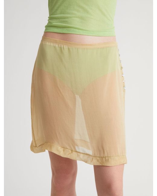 Paloma Wool Natural Ruffled Skirt