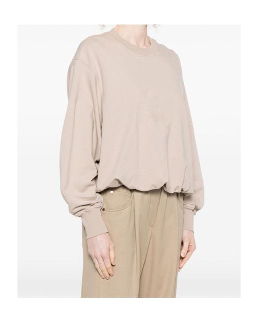 Brunello Cucinelli Natural Graphic Crew-Neck Sweatshirt