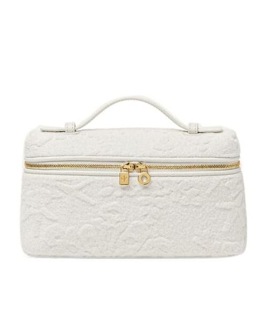 Loro Piana White Extra Pocket L19 Shoulder Bag