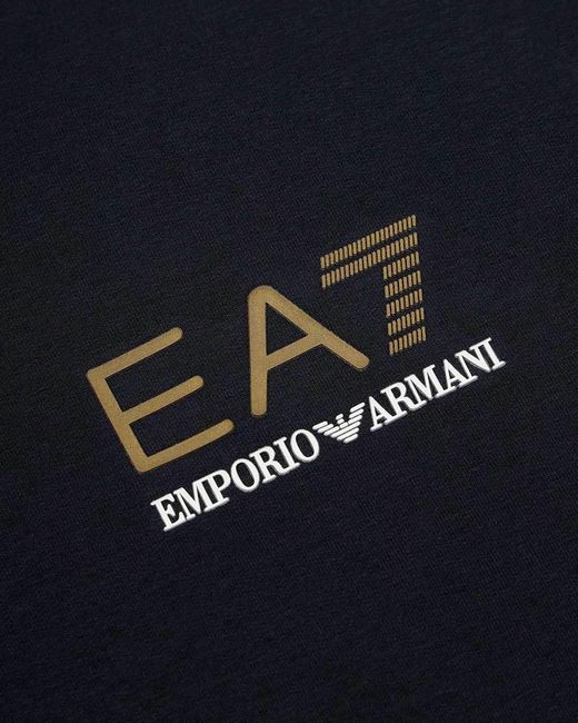 EA7 Blue Logo Zipper Casual Jacket for men