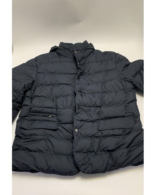Moncler Blue Malinvern Button-Up Down Jacket for men