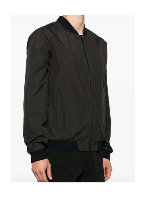 Herno Black Lightweight Bomber Jacket for men
