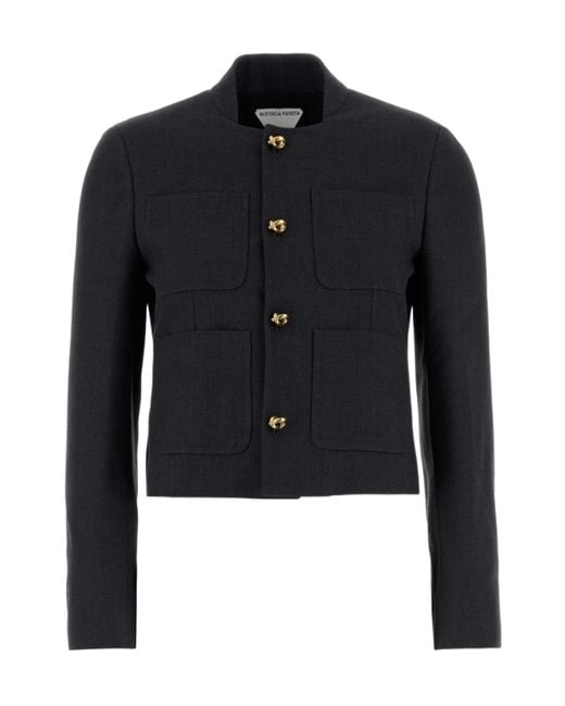 Bottega Veneta Blue Pocket Detailed Jacket