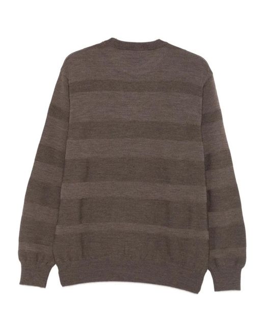 Paul & Shark Brown Striped Wool Sweater for men