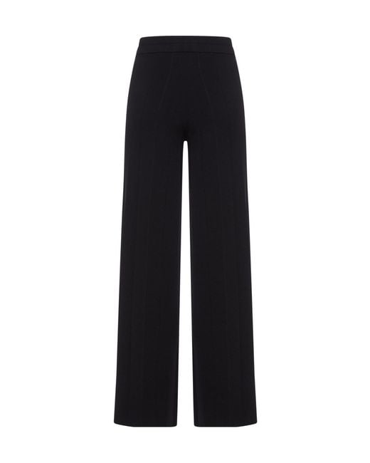 Max Mara Black Straight-Leg Trousers
