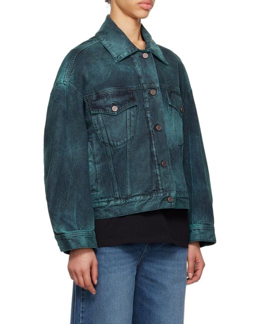 Stella McCartney Blue Tie-Dye Oversized Denim Jacket