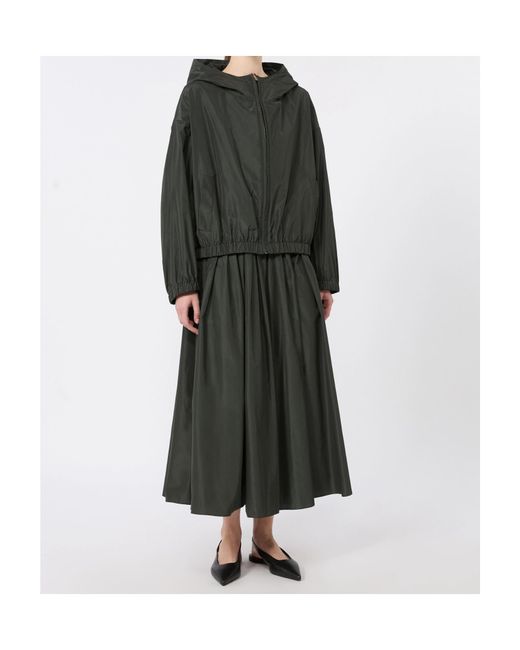 Max Mara Green Pleated Maxi Skirt