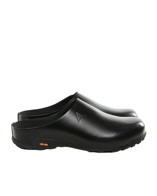 Roa Black Fedaia Slip-On Leather Mules for men