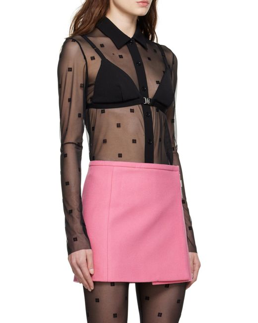 Givenchy Black 4G Buckle Knitted Bra