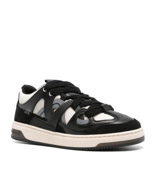 Represent Black Bully Lace-Up Sneakers for men