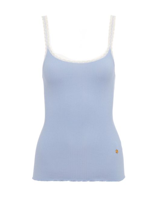 Chloé Blue Débardeur Ajusté En Coton