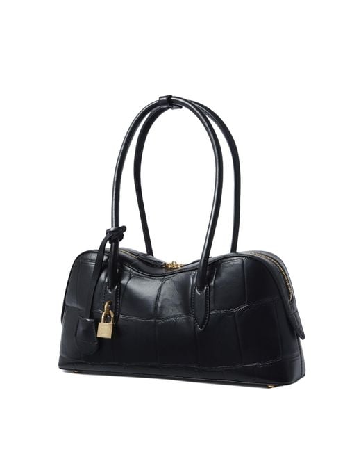 Stella McCartney Black Ryder Embossed Shoulder Bag