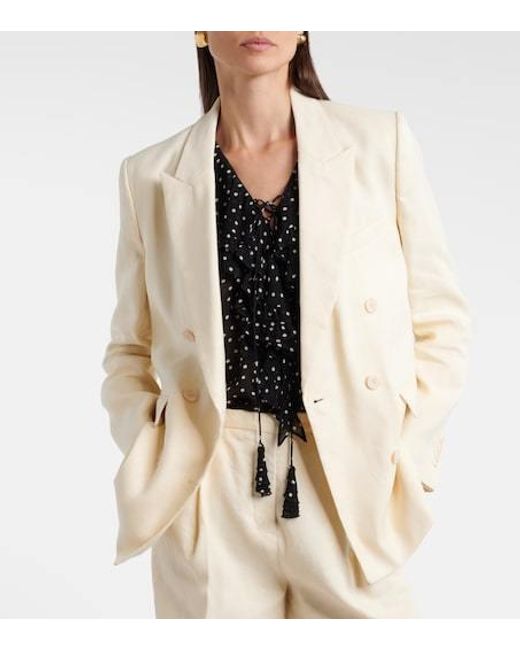 Dorothee Schumacher Natural Casual Sophistication Linen And Cotton Blazer