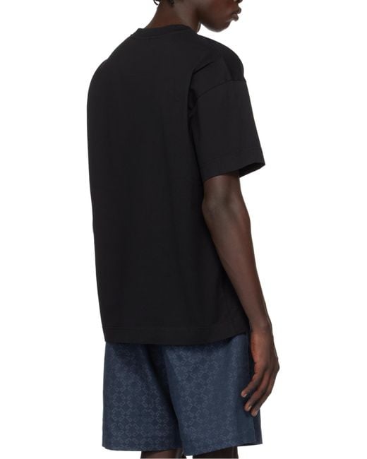 Givenchy Blue Logo Embossed Crewneck T-Shirt for men
