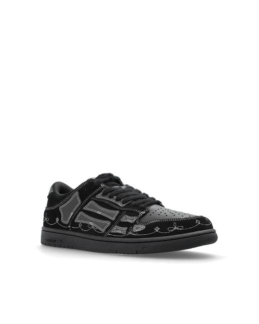 Amiri Black Lace-Up Low-Top Sneakers for men