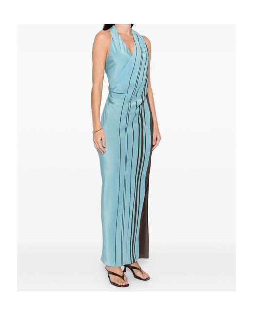 Sir Blue Halter Neck Dress