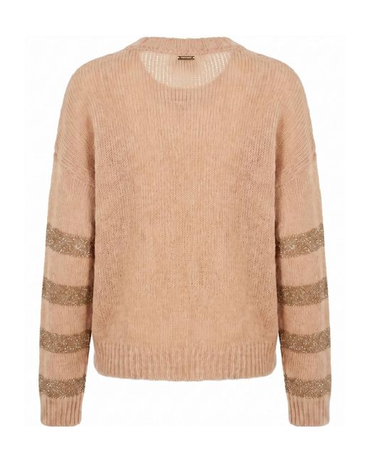 Twinset Natural Striped Blend Sweater