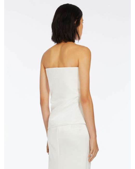 Sportmax White Strapless Bustier Top