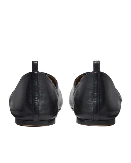 Stella McCartney Black Pointed Toe Lace-Up Loafers