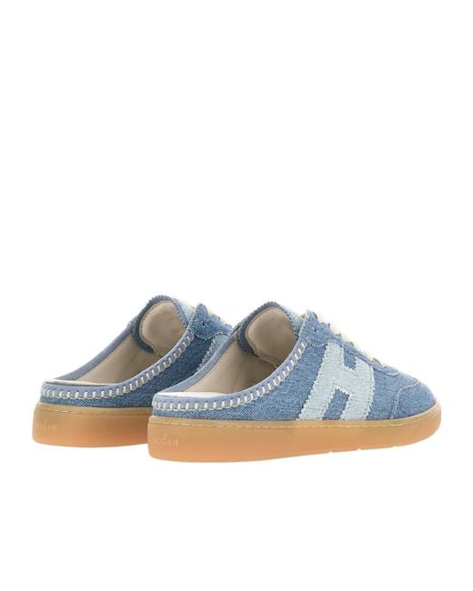 Hogan Blue Logo-Appliqué Sneakers