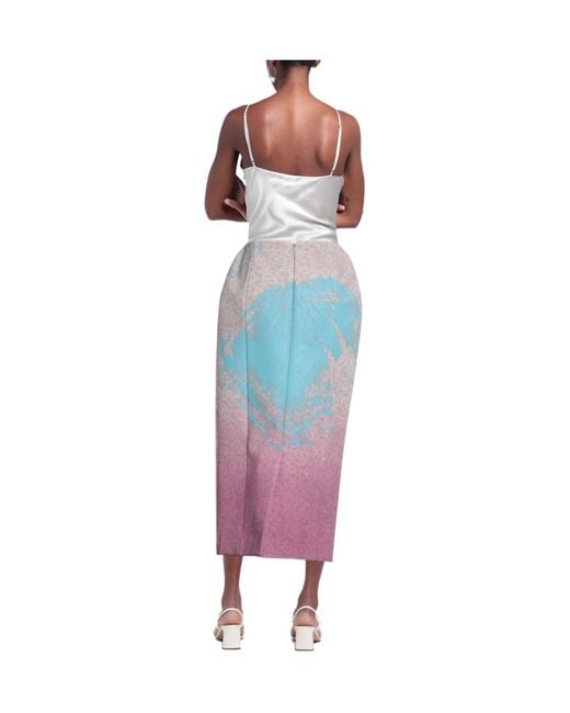 Maison Margiela Purple Woven Pencil Skirt
