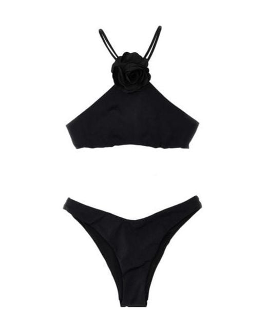 Philosophy Di Lorenzo Serafini Black Floral Detailed Bikini Set
