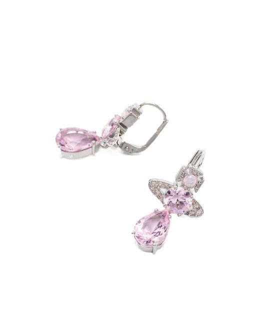 Vivienne Westwood Pink Water Drop Pendant Earrings