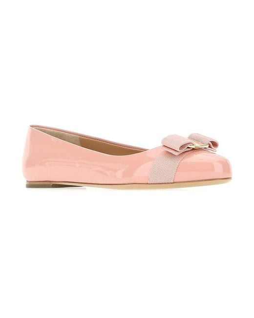 Ferragamo Pink Varina Ballerinas