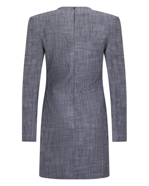 Philosophy Di Lorenzo Serafini Blue Buttoned Mini Dress