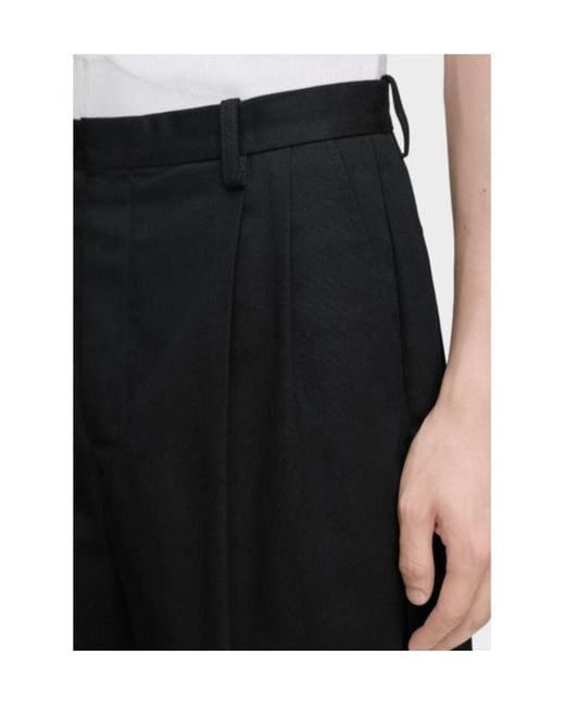 Maison Margiela Black Pleated Tailored Shorts for men
