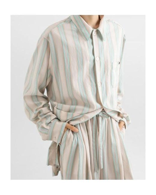 Dolce & Gabbana White Striped Shirt for men