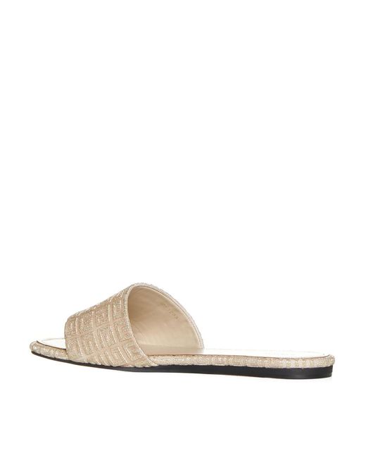 Givenchy White 4G Motif Open-Toe Sandals