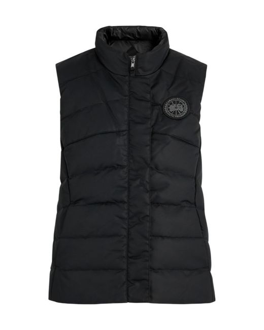 Canada Goose Black Freestyle Quilted Satin-Shell Gilet