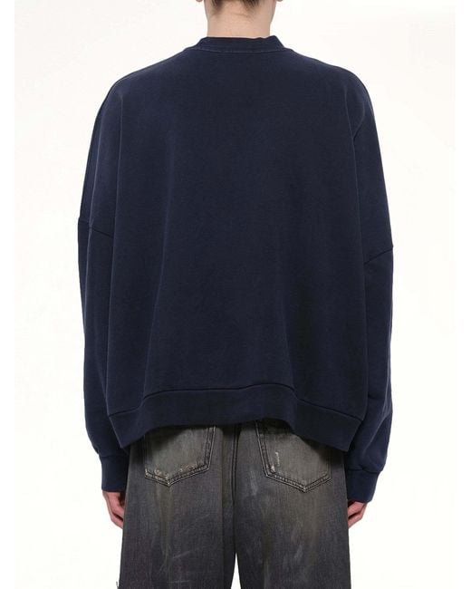 Willy Chavarria Blue Hooligan Sweatshirt for men