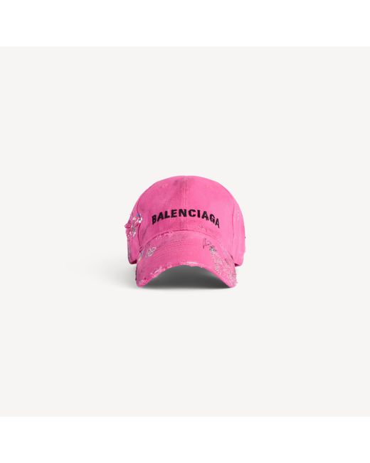 Balenciaga Pink Upcycled Cap for men