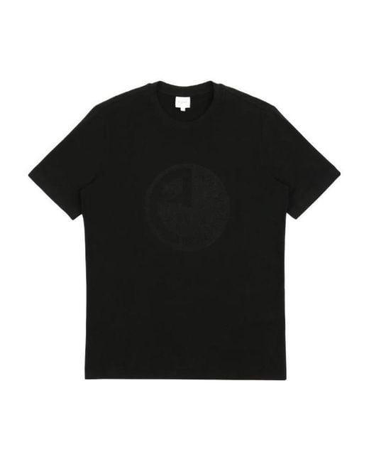 Armani Collezioni Black Round-Necked T-Shirt for men
