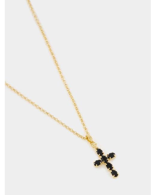 Dolce & Gabbana White Cross Charm Necklace