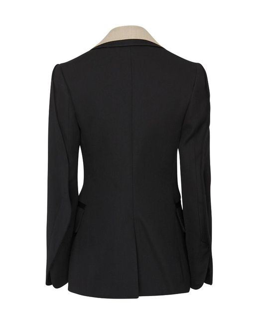 Bottega Veneta Black Single-Breasted Long-Sleeved Suit Jacket