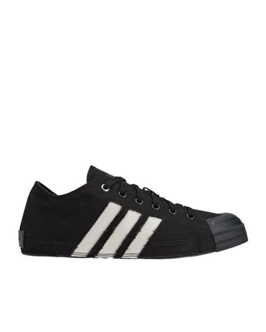 Y-3 Black X Adidas Nissa Lo Stripe-Detail Sneakers for men