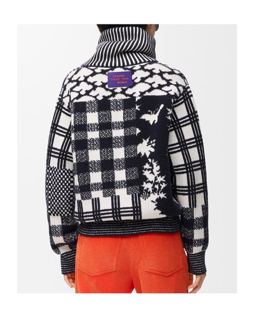 Loewe Blue Zip-Up Sweater
