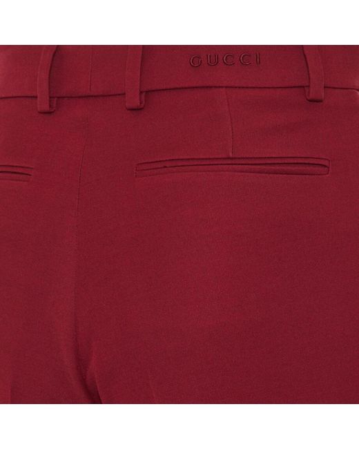Gucci Logo Embroidered Tailored Trousers