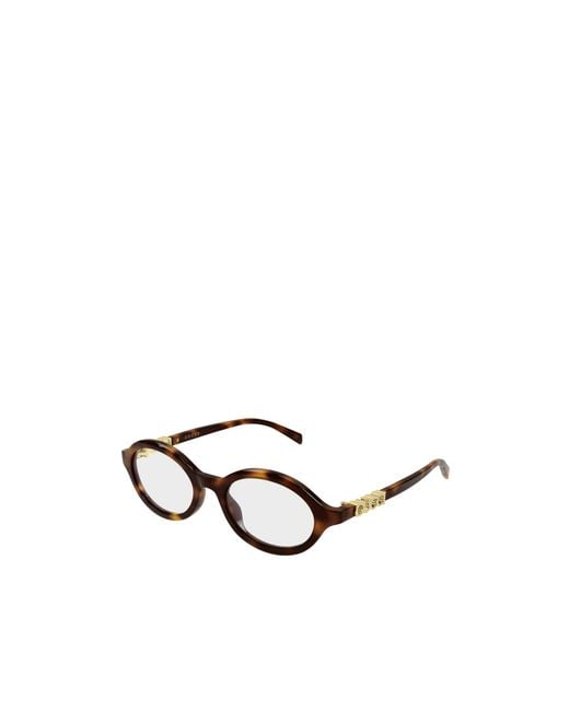 Gucci White Eyewear Oval Frame Glasses