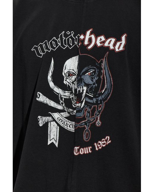 Vetements Black Crew Neck Short-Sleeved T-Shirt for men