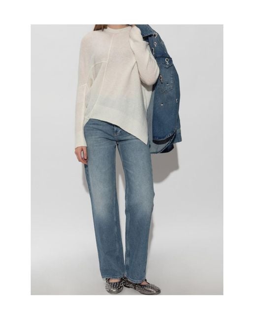 AllSaints White Lock Crew Neck Sweater