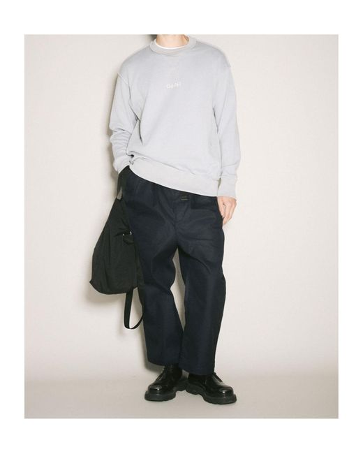 Comme des Garçons Gray Comme Des Garçons Homme Logo Embroidered Sweatshirt for men