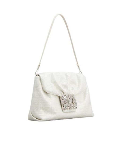 Roger Vivier White Efflorescence Mini Bag