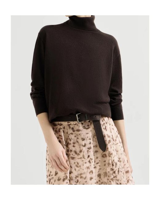 Brunello Cucinelli Brown Turtleneck Sweater