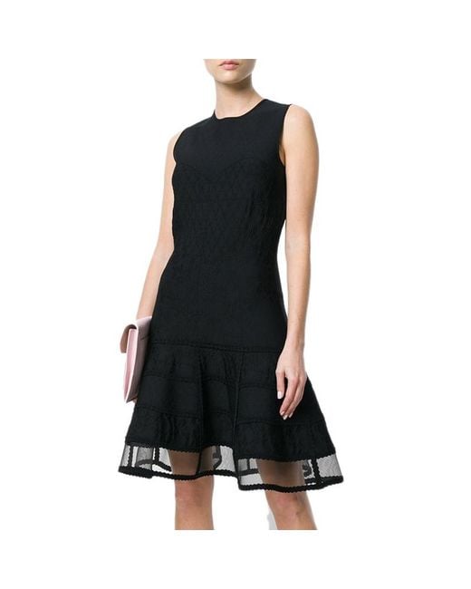 McQueen Black Sleeveless Knit Dress
